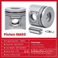 Piezas genuinas Mitsubishi 6m60 Motor Piston ME133274